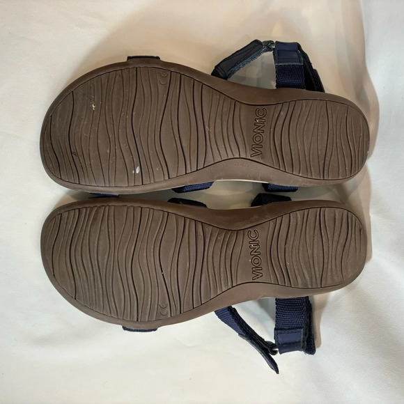 VIONIC Sz 8 Candace Sandals Adjustable Velcro Closure Podiatrist Design Footbed - Picture 6 of 8